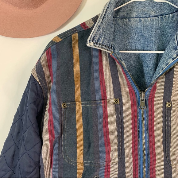 Vintage Liz Claiborne Sport reversible Jacket Denim Coat Retro - Picture 9 of 9